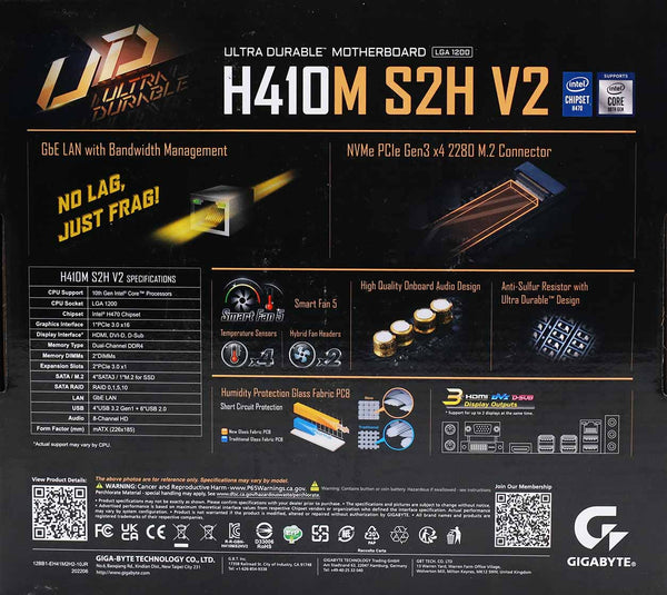 GIGABYTE H410M S2H V2 Mainboard LGA1200 DDR4 Intel H470 microATX