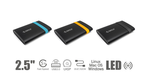 Orico 500GB USB 3.0 Externe 2.5" Festplatte 2538U3 - blau