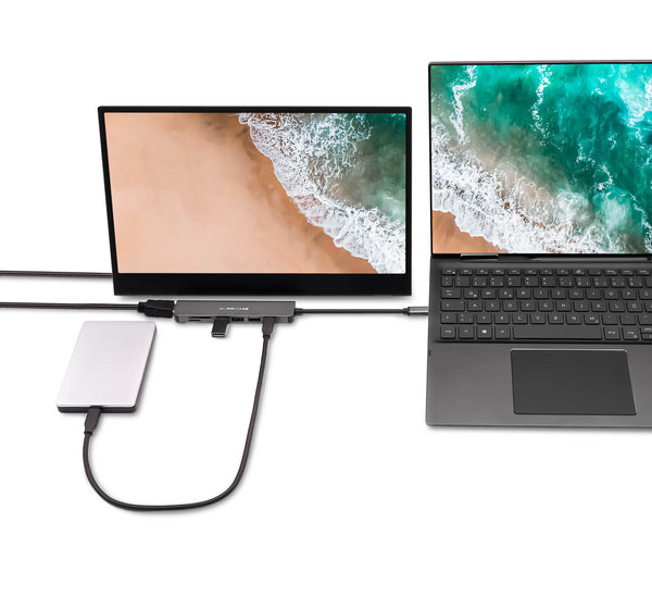 Hurricane C0914 7-in-1 USB Type C HUB Dock 4K HDMI Kartenleser Cardreader für MacBook, Laptop, PC, Festplatte