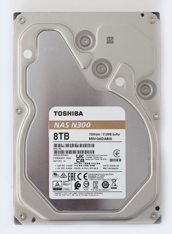 Toshiba N300 NAS Systems 8TB, 24/7, 512e 3.5" SATA 6Gb/s 7200/min MN10ADA800S