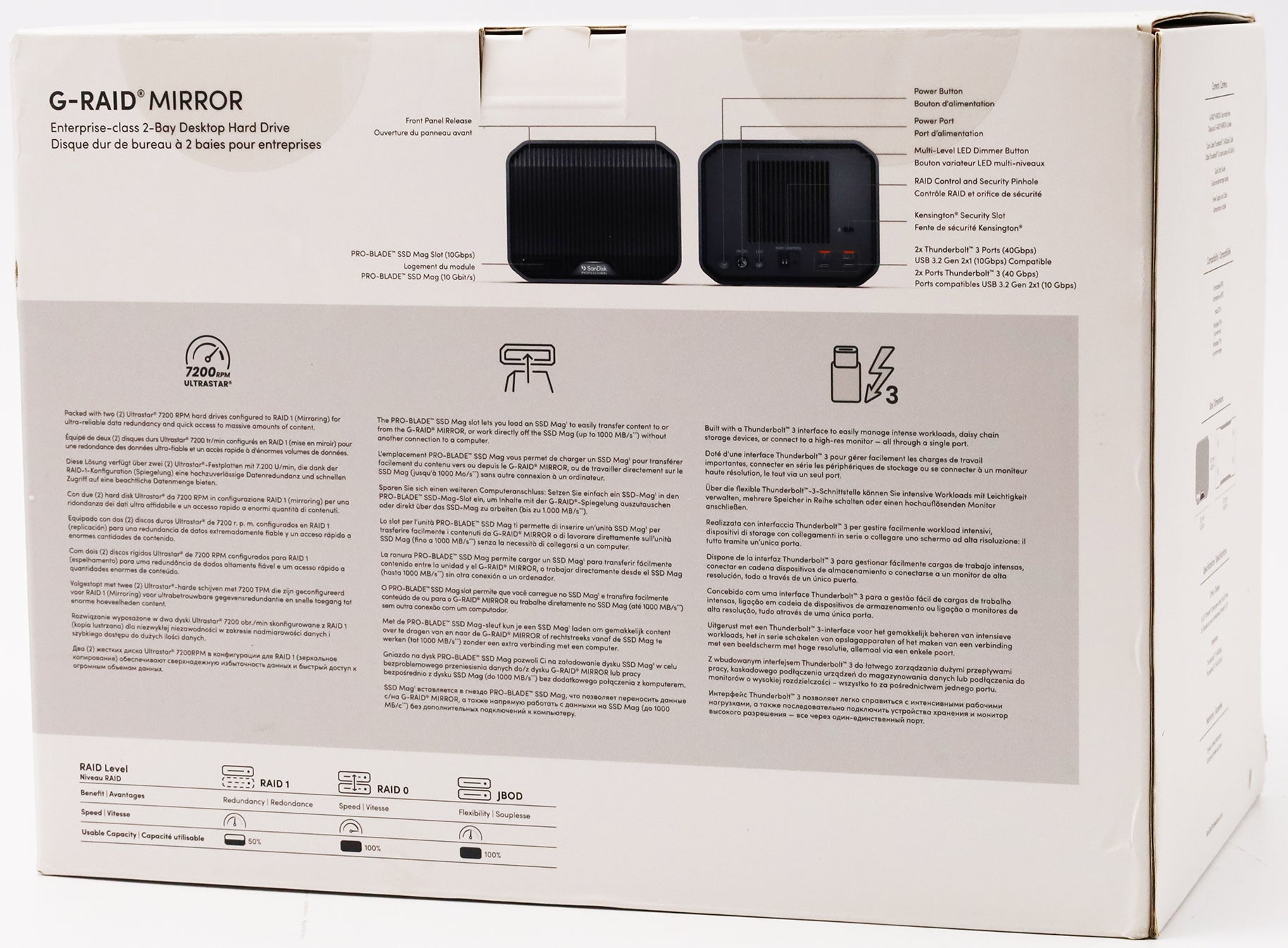 SanDisk PROFESSIONAL G-RAID MIRROR 24TB Desktop-Festplatte SDPHH2H-024T-MBAAD