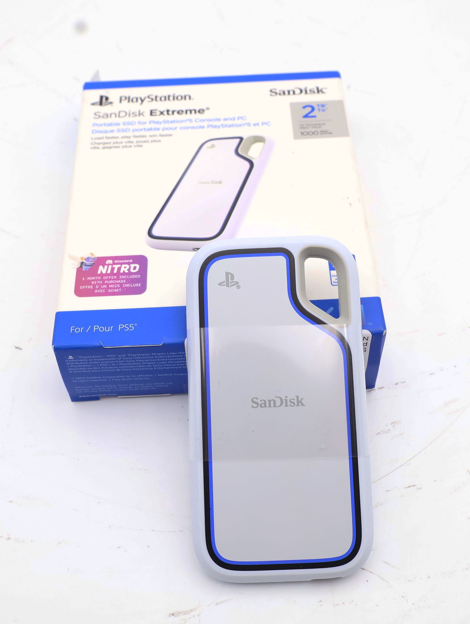 SanDisk Extreme Portable SSD für PlayStation 5 und PC's 2 TB, NVMe-SSD-Performan