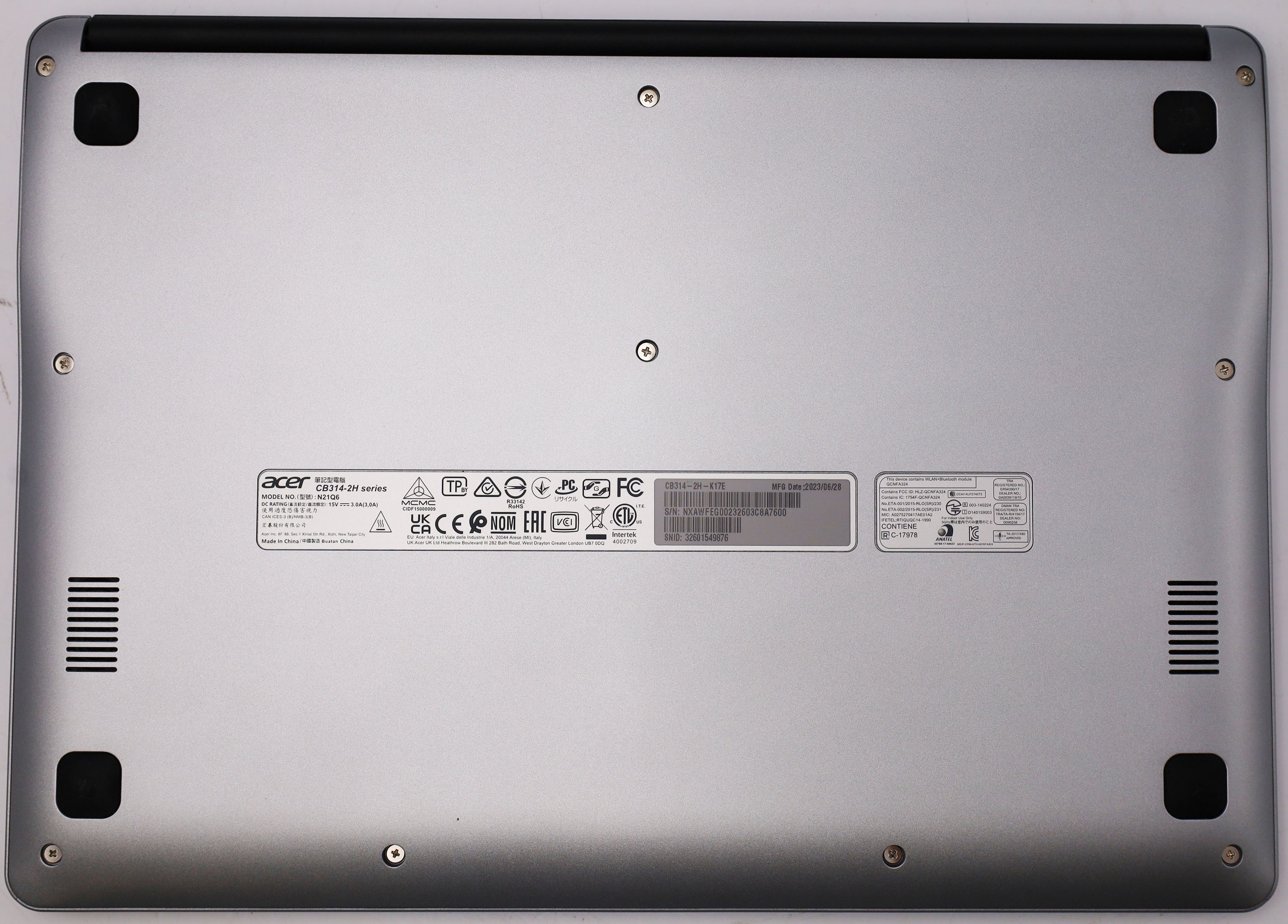 Acer Chromebook 314 Laptop 14 CB314-2H-K17E silber MT8183 4GB RAM 64GB Flash DE