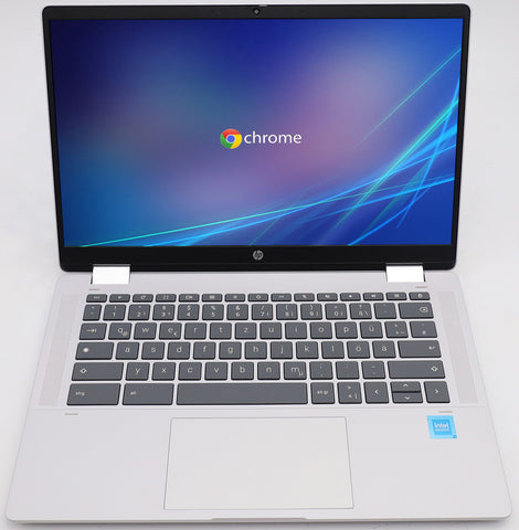 HP Chromebook x360 14b-cd0213ng Glacier Silver N100 4GB RAM 128GB Flash DE
