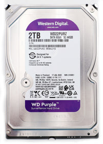 Western Digital WD Purple 2TB  24/7 512e  3.5"  SATA 6Gb/s WD22PURZ