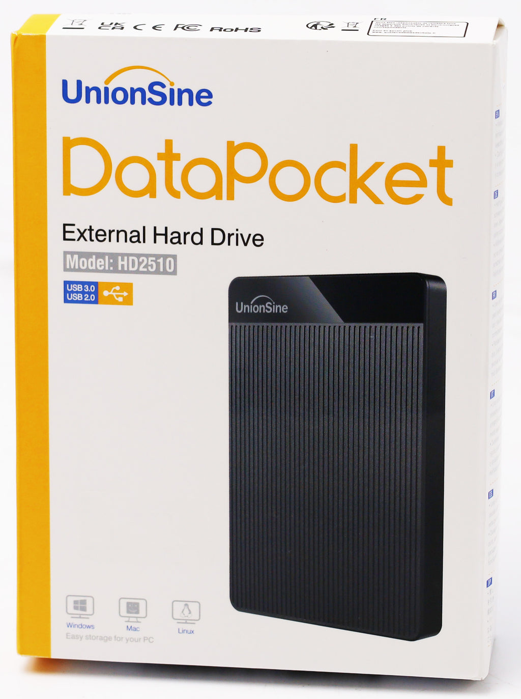 UnionSine HD2510 Externe Festplatte 1TB 2,5 Zoll USB 3.0 SATA
