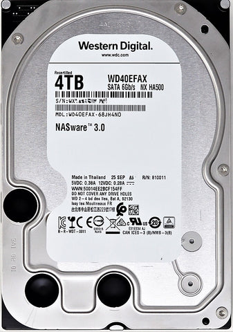 WD Red 4TB 3.5Zoll NAS Interne HDD 5400RPM 256MB Cache WD40EFAX