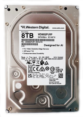 Western Digital WD Purple Pro 8TB 512e 3.5" SATA 6Gb/s 7200/min WD8002PURP