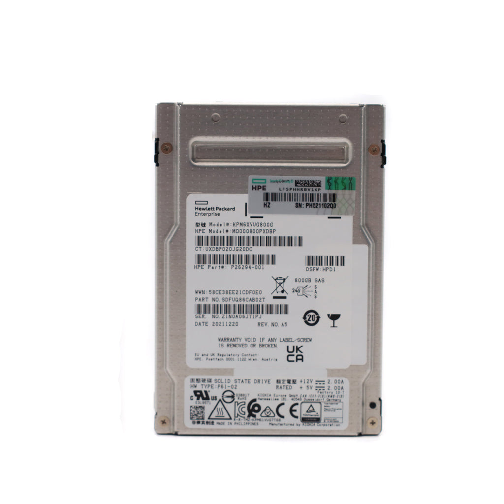 KIOXIA PM6-V Enterprise 3DWPD Mixed Use SSD 800GB SIE 2.5" SAS 24Gb/s