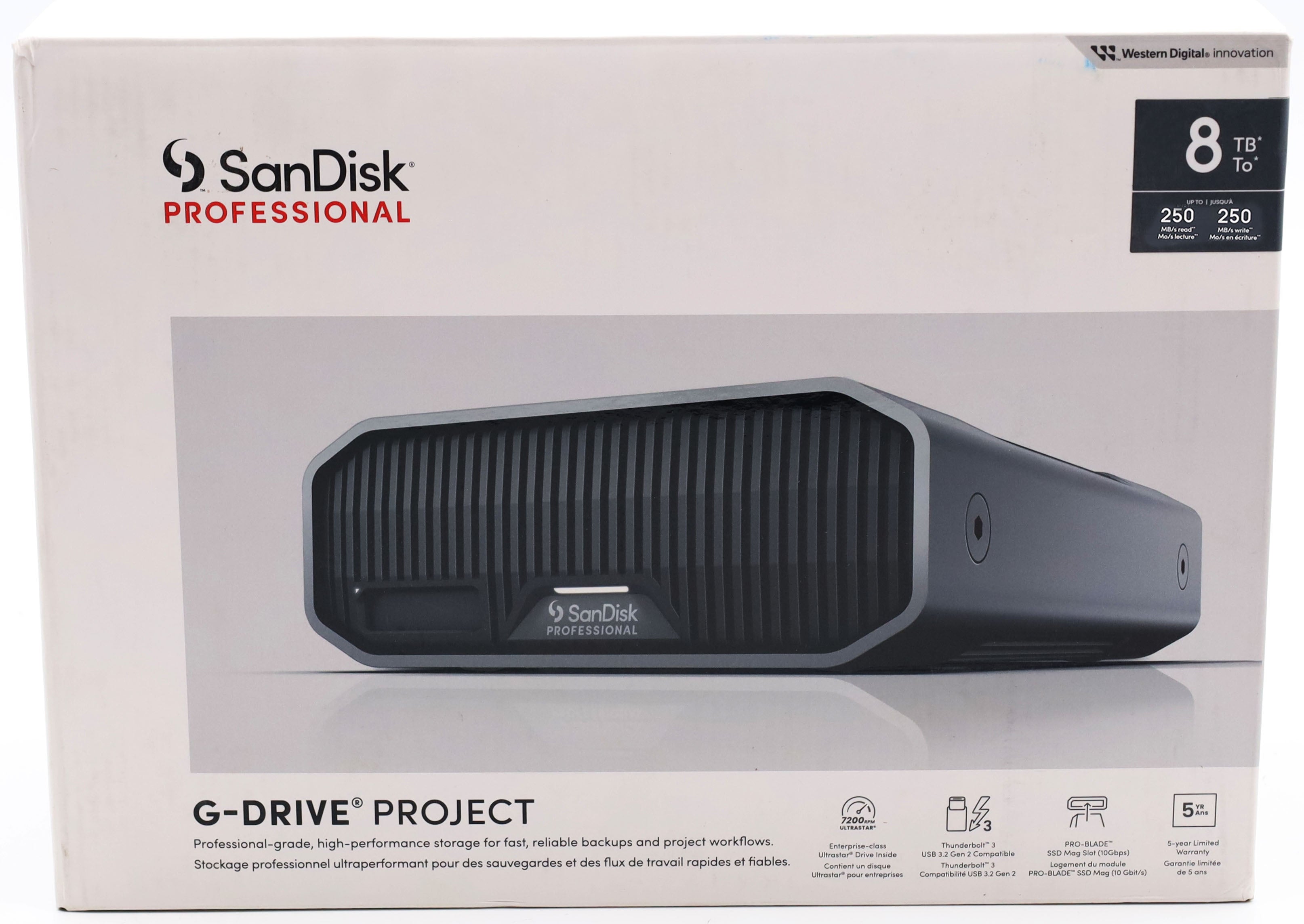 SanDisk PROFESSIONAL G-DRIVE 8 TB Desktop-Festplatte SDPHG1H-008T-MBAAD