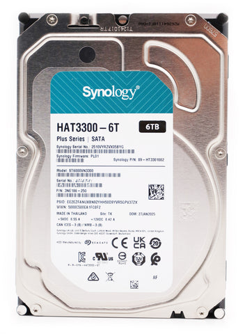 Synology 3.5" SATA Plus-Serie HDD HAT3300 für Synology-Systeme 6TB HAT3300-6T