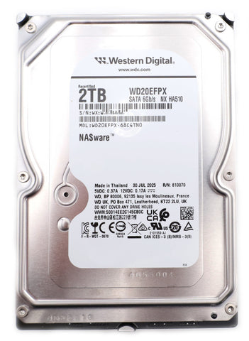 Western Digital WD Red Plus 2TB, 24/7 512e  3.5" SATA 6Gb/s WD20EFPX