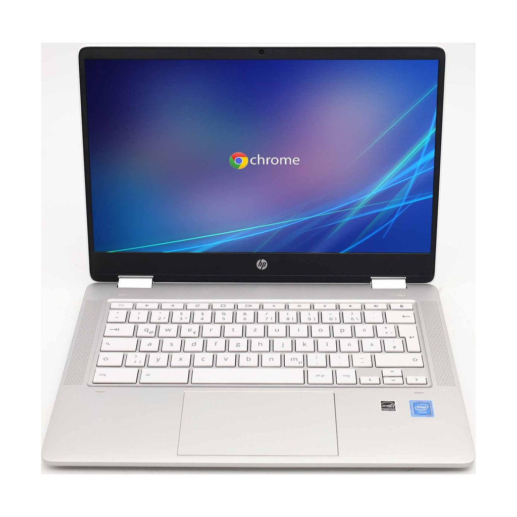 HP Chromebook x360 14a-ca0220ng Ceramic White Celeron N4120 4GB RAM 64GB eMMC DE