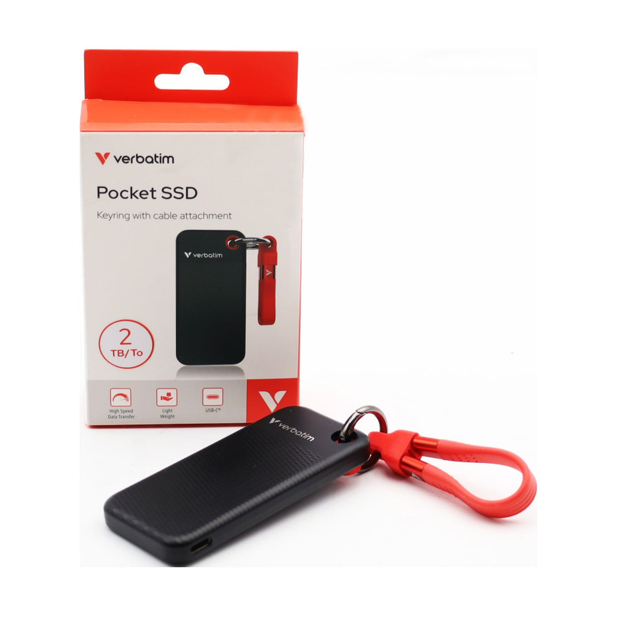 Verbatim Pocket SSD 2TB Externe Festplatte Portable Solid State Drive USB-C