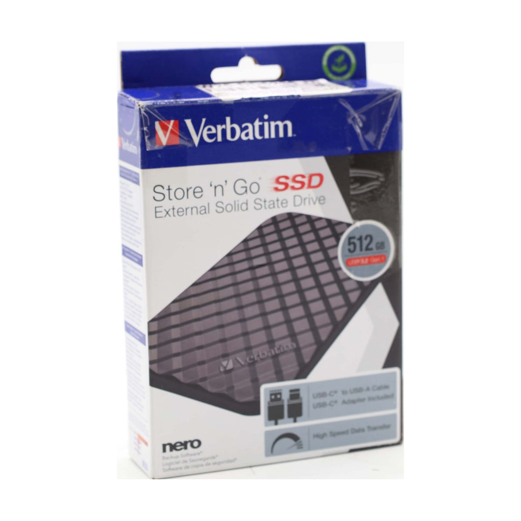 Verbatim Store n Go Portable SSD  512GB  USB-C 3.0 Schwarz