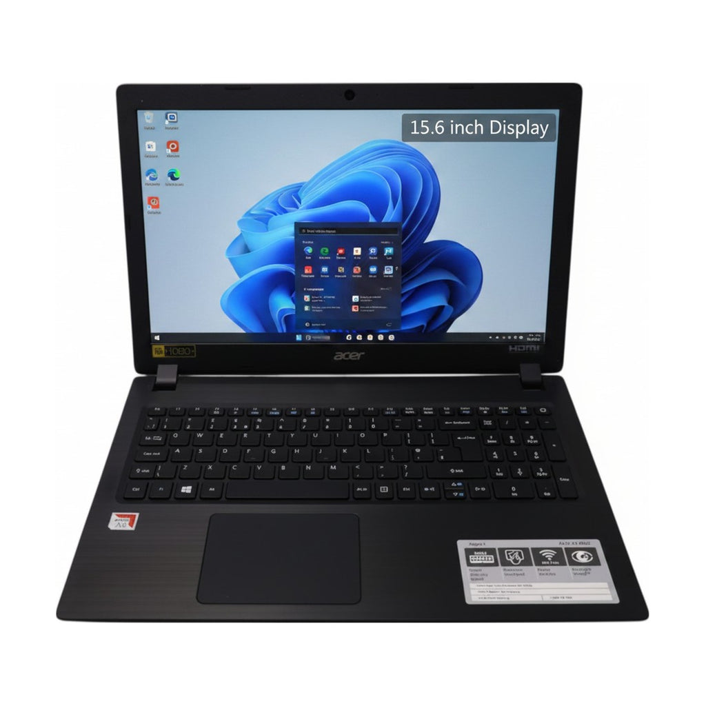 Acer Aspire 3 Notebook 15,6 Zoll AMD A6 Dual Core 4GB RAM 1TB SSD Win11 UK