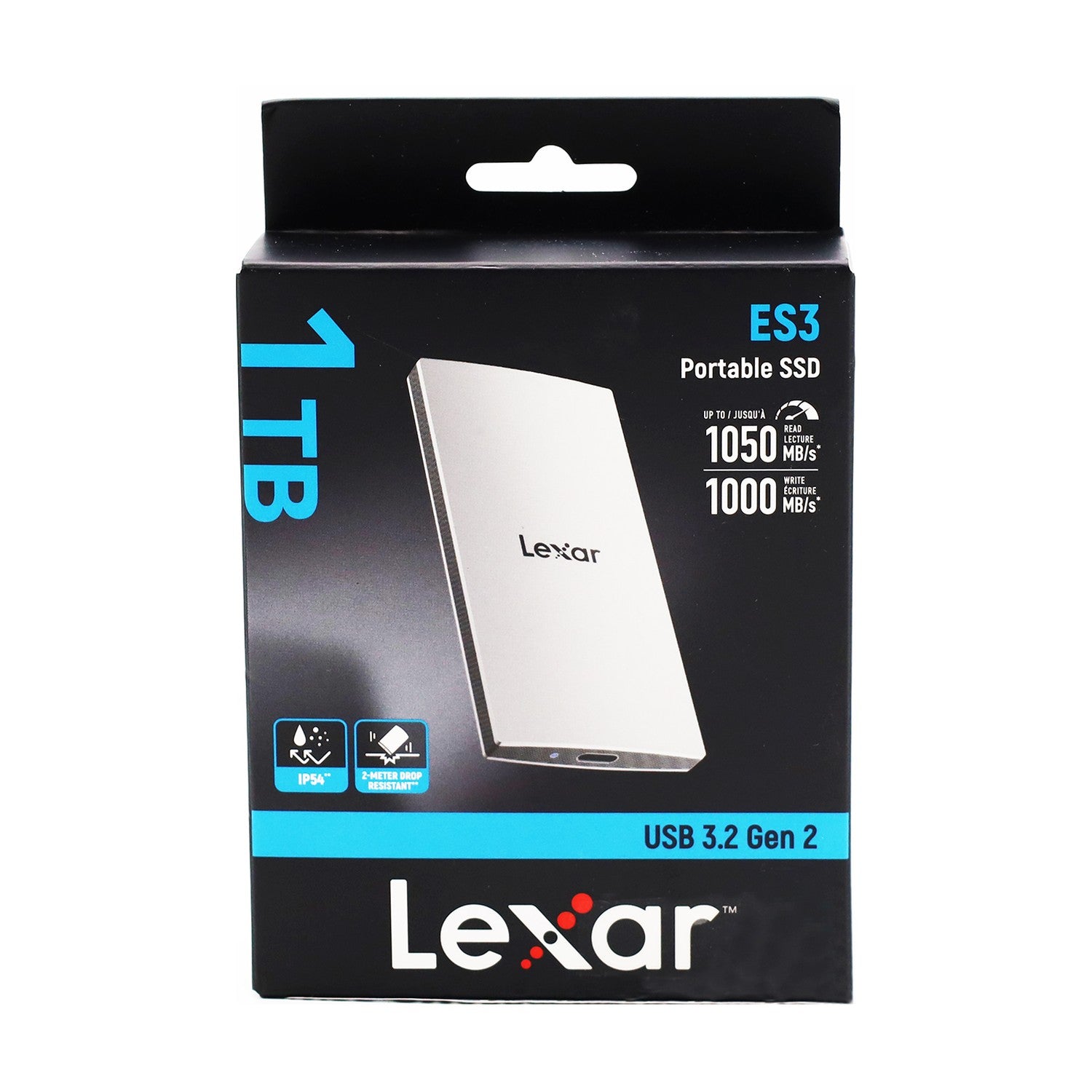 Lexar ES3 Externe SSD 1TB USB 3.2 Gen2 Portable SSD bis zu 1050 MB/s Lesen