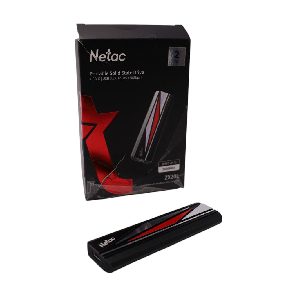 Netac 2TB Portable Externe SSD.Bis zu 2000MB/s Lesen/Schreiben, Externes Solid S