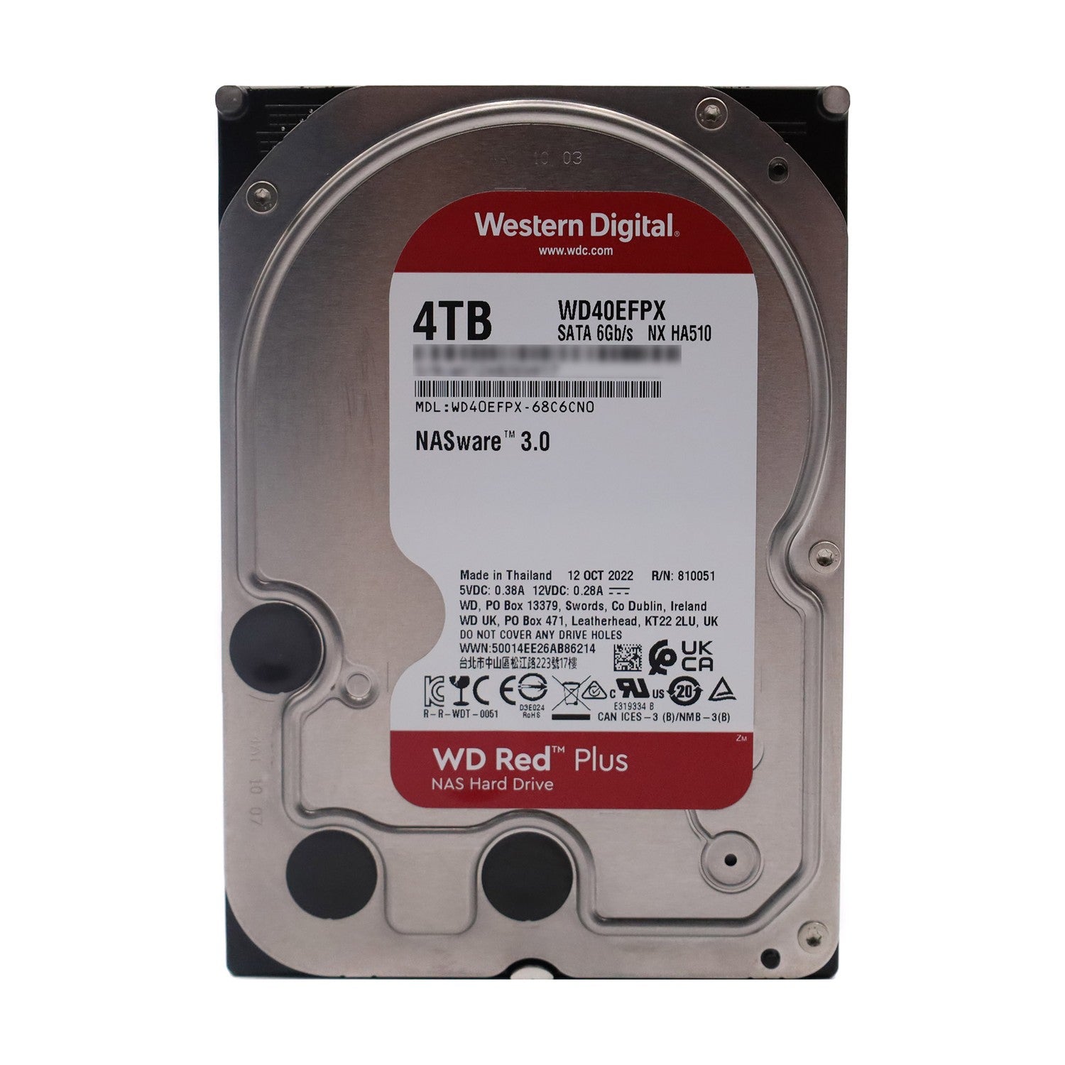 Western Digital WD Red Plus 4TB 3,5" interne Festplatte SATA 6Gb/s WD40EFPX