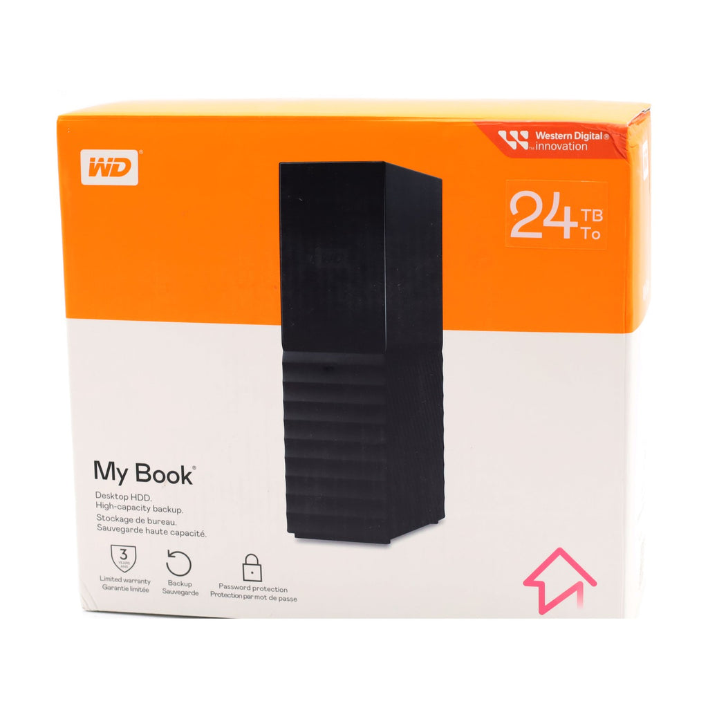 WD My Book 24 TB USB 3.0 Desktop-Festplatte mit Passwortschutz Desktopspeicher