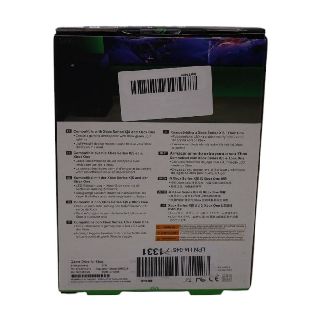 Seagate Game Drive Xbox 2TB Tragbare Externe Festplatte 2.5 Zoll USB 3.0 Xbox
