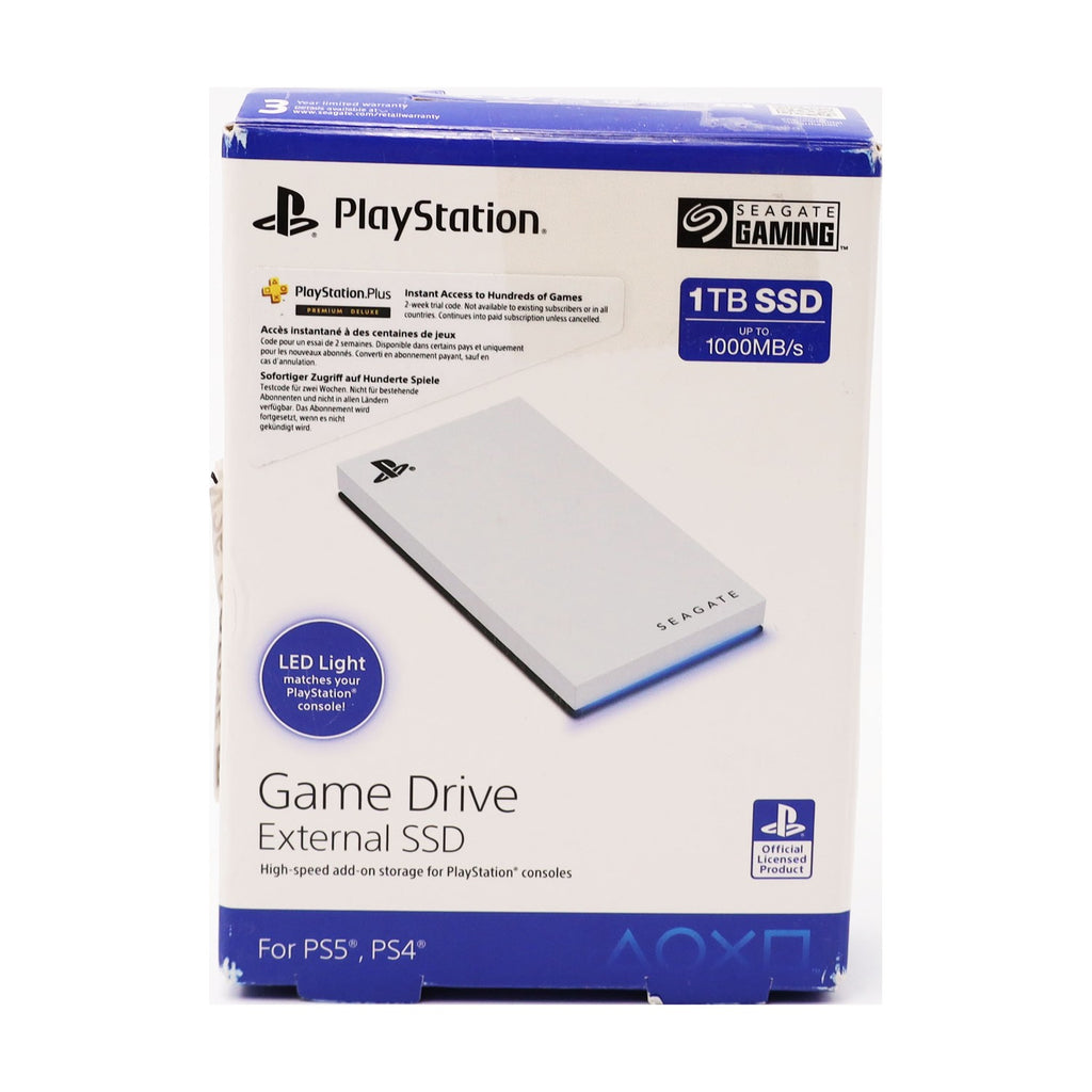 Seagate Game Drive SSD 1TB PS4/5 Playstation 5/4 USB 3.0 weiß
