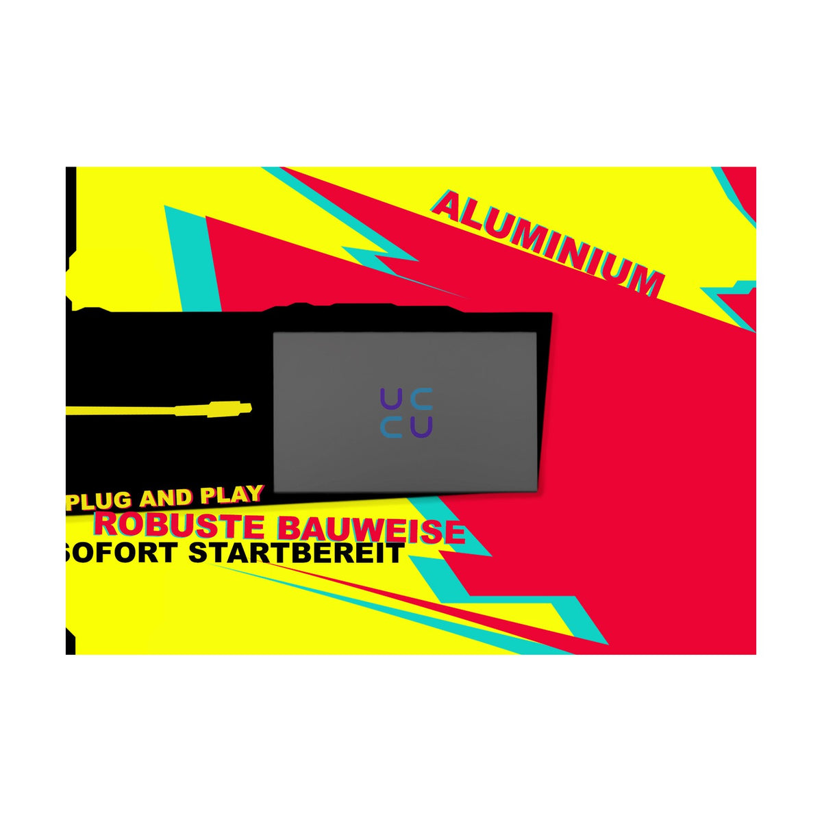 Hurricane 3518C3 2TB Aluminium Externe Festplatte, 3.5 Zoll, USB C HDD extern Backup Desktop Speicher mit Netzteil für PC, smart TV, Ps4, Xbox Laptop, kompatibel mit Windows mac OS Linux