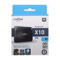 Crucial X10 Pro 4TB Externe SSD Festplatte, bis zu 2100MB/s Lesen und 2000MB/s.
