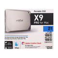 Crucial X9 PRO Portable SSD for Mac 2TB USB-C 3.1 Solid State Drive