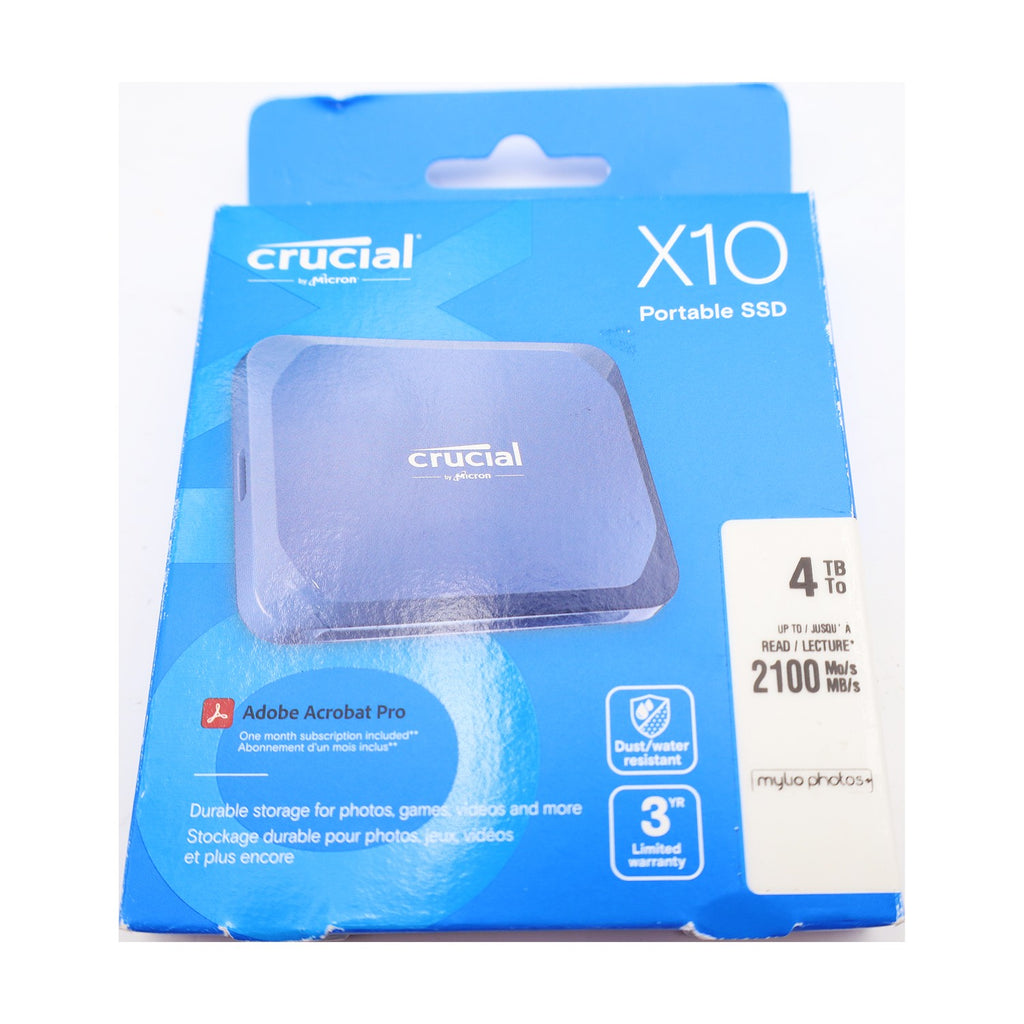 Crucial X10 4TB Externe SSD Festplatte 2.100MB/s USB-C 3.2 Gen2 CT4000X10SSD9-02