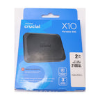 Crucial X10 2TB Externe SSD Festplatte, bis zu 2.100MB/s, USB-C 3.2 Gen2, IP65