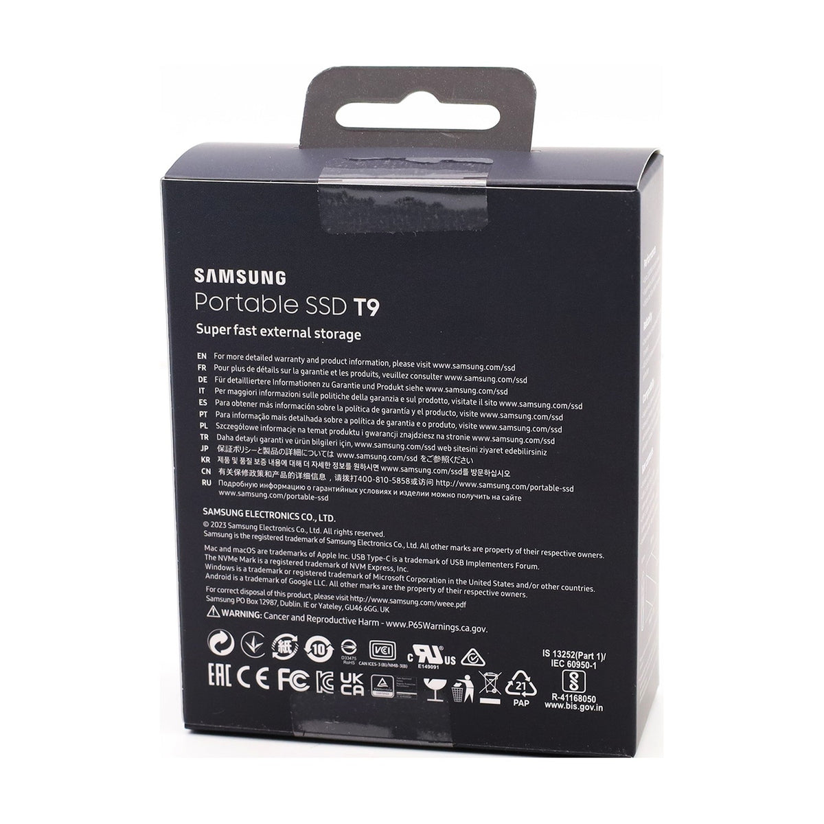 Samsung Portable SSD T9 schwarz 4TB, USB-C 3.2 ‎MU-PG4T0B/EU