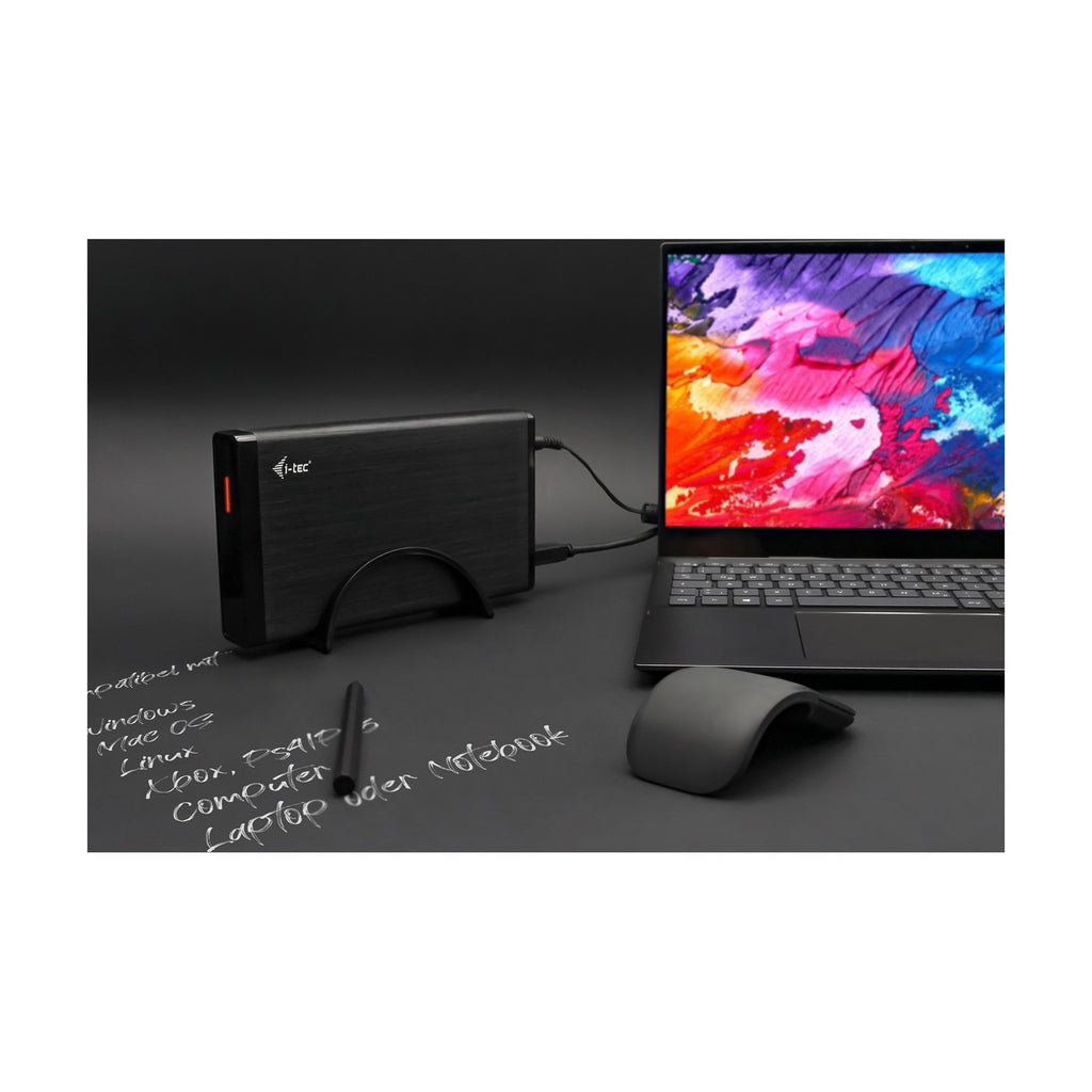 i-Tec 1TB 3.5" externe Festplatte USB 3.0, 64MB Cache, MYSAFE35U401, 1000GB - schwarz