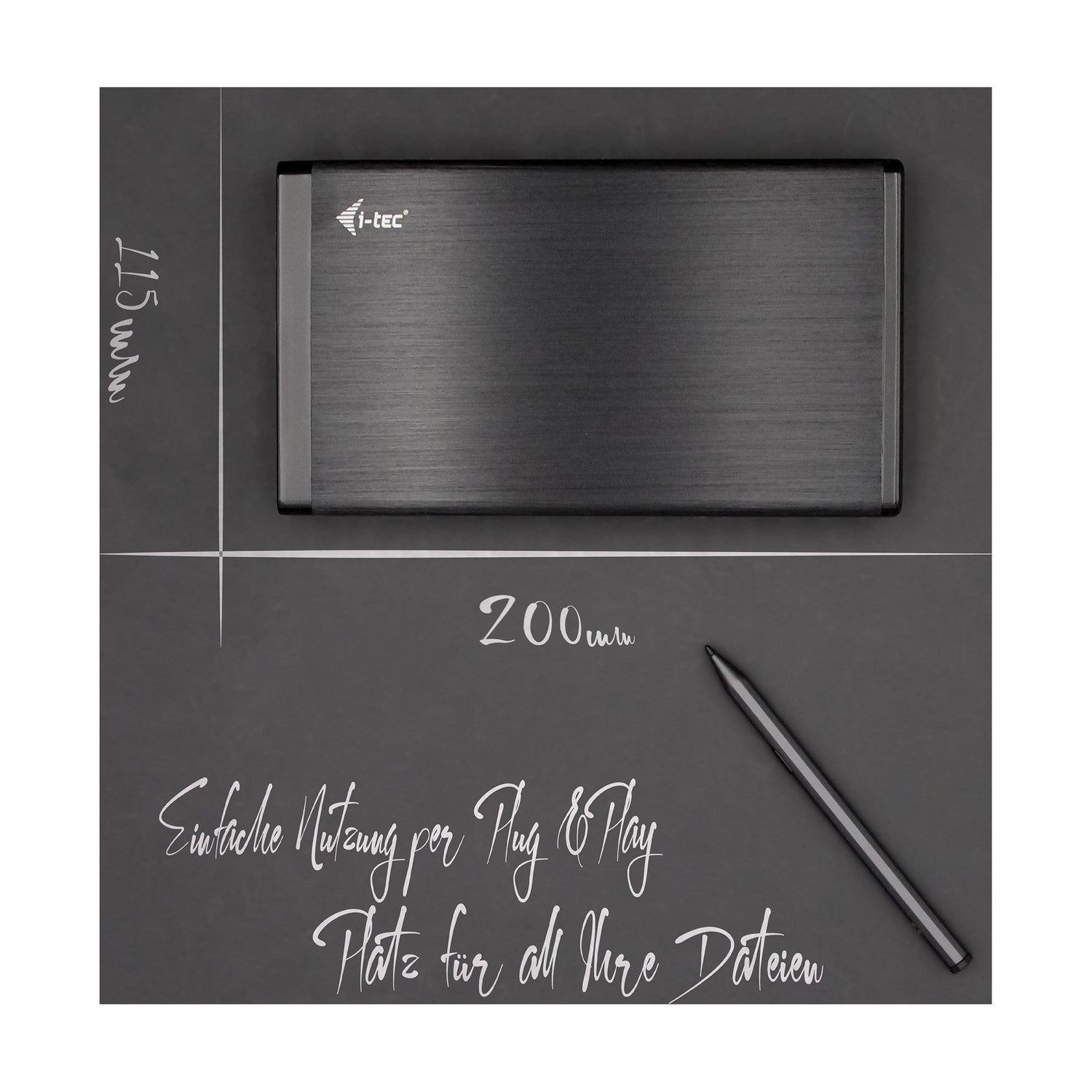 i-Tec 1TB 3.5" externe Festplatte USB 3.0, 64MB Cache, MYSAFE35U401, 1000GB - schwarz
