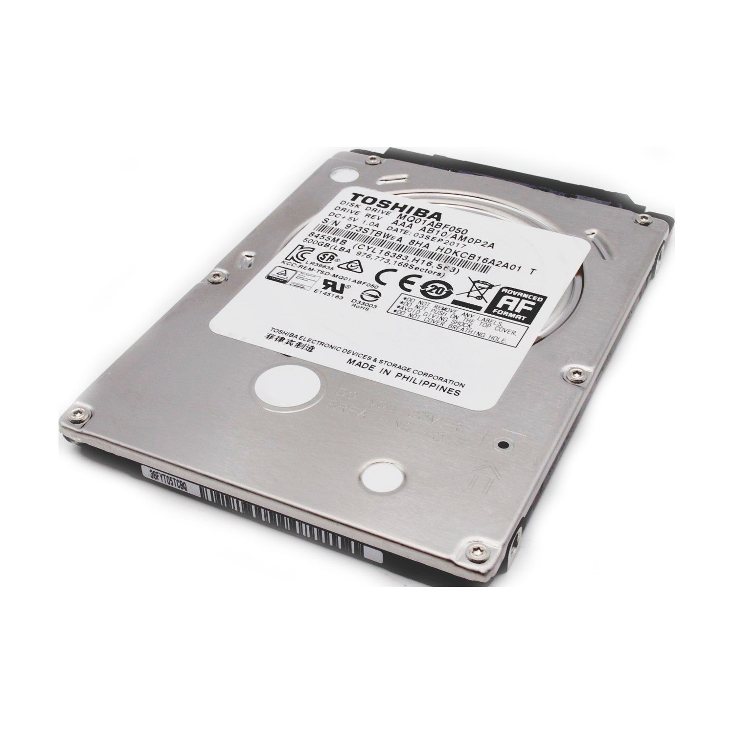 Toshiba interne Festplatte 500GB 2,5 Zoll 5400rpm 8MB Cache SATA III MQ01ABF050