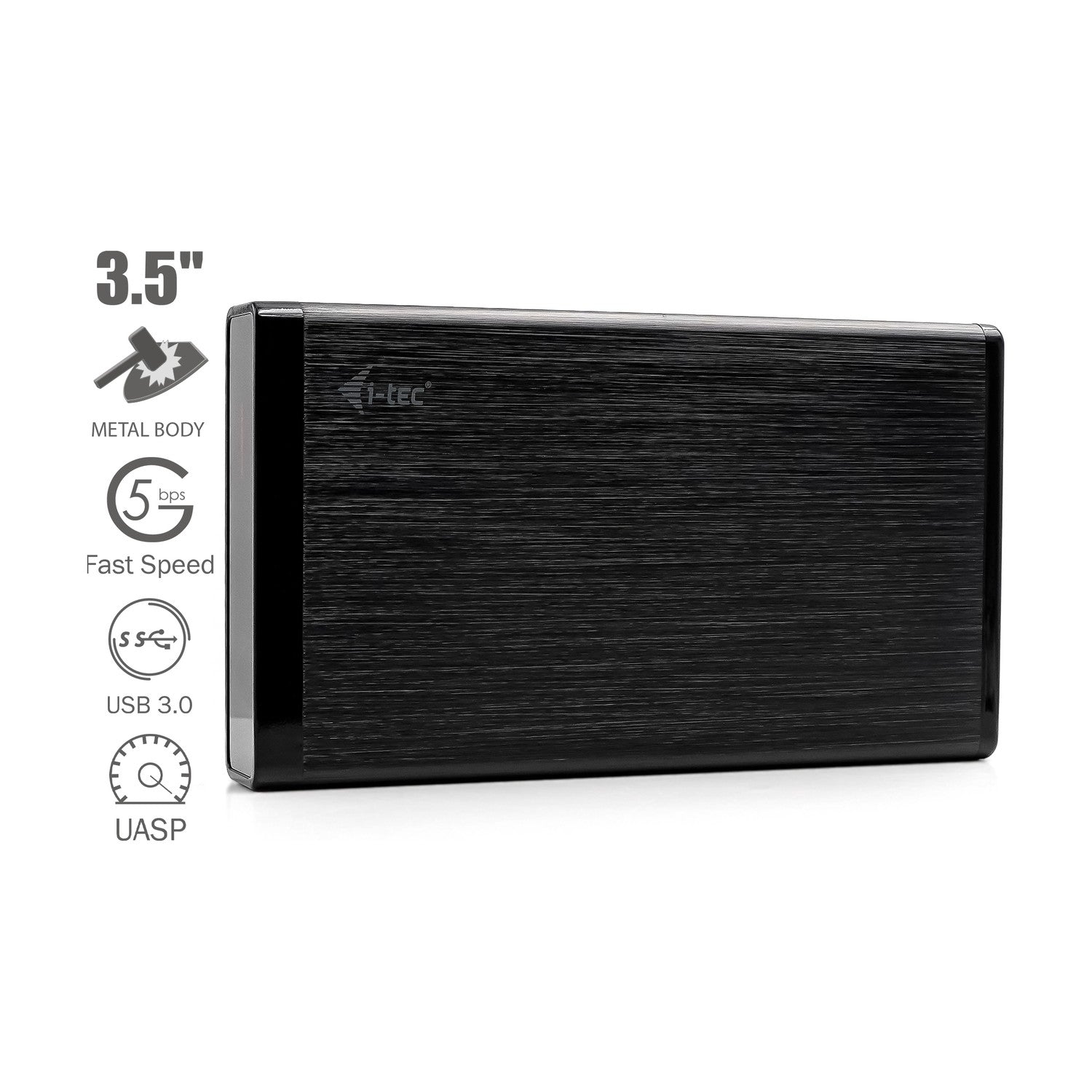 i-Tec 3TB 3.5" externe Festplatte USB 3.0, 64MB Cache, MYSAFE35U401, 3000GB - schwarz