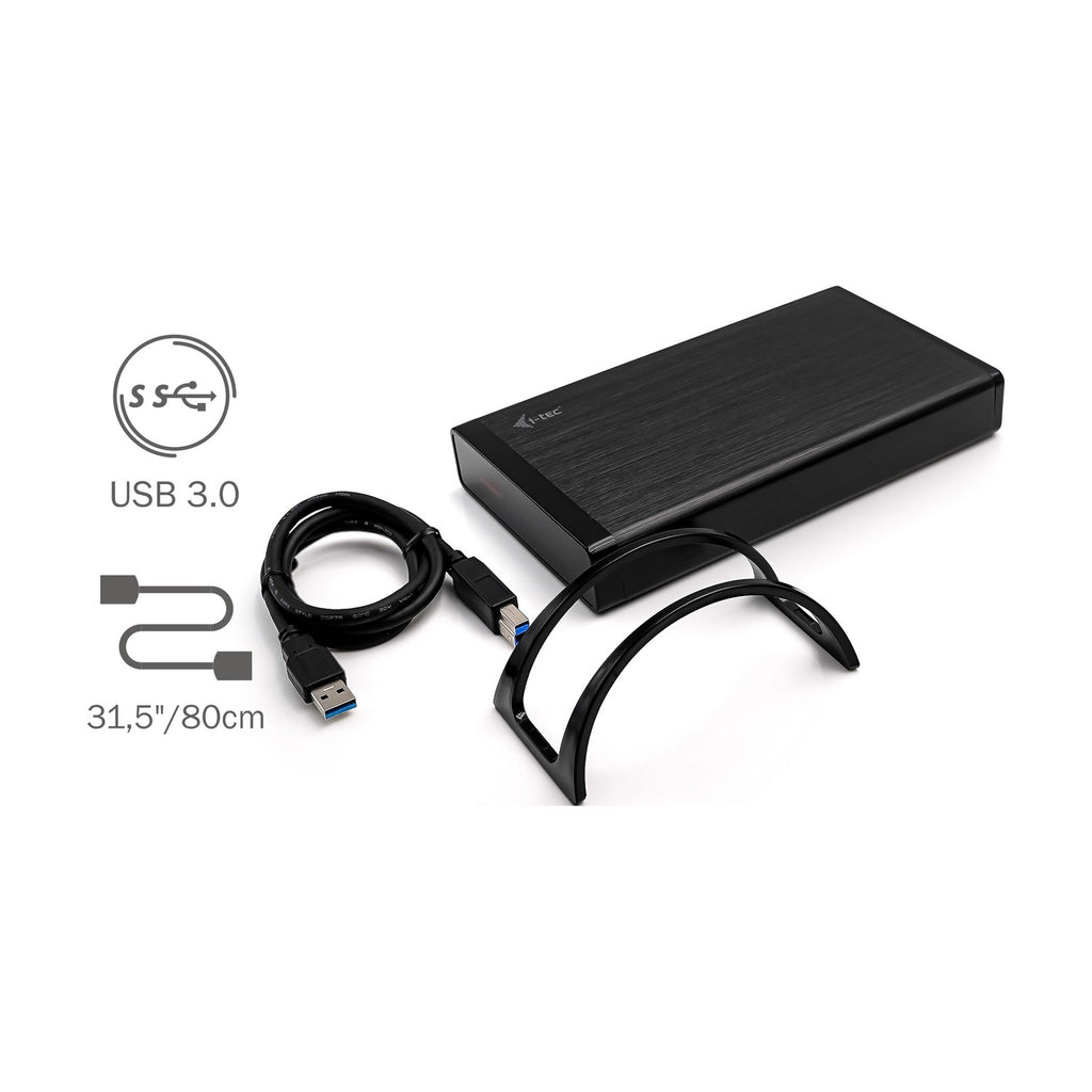 i-Tec 3TB 3.5" externe Festplatte USB 3.0, 64MB Cache, MYSAFE35U401, 3000GB - schwarz