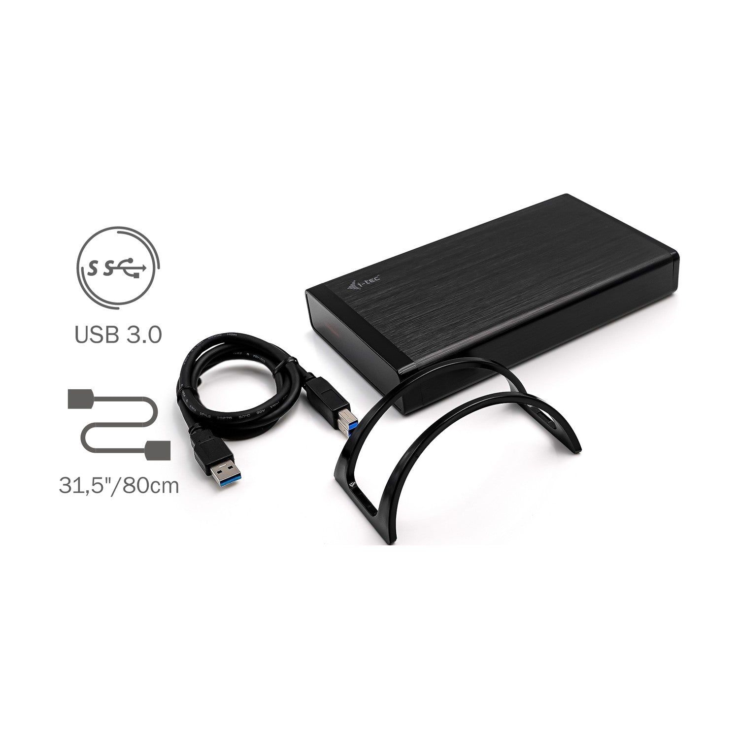 i-Tec 3TB 3.5" externe Festplatte USB 3.0, 64MB Cache, MYSAFE35U401, 3000GB - schwarz