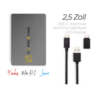 MD25C3 space gray Hurricane 1TB 2.5 Zoll Externe tragbare Festplatte USB Type C External HDD Mobile Speicherplatte für Fotos smart TV PC Laptop Computer ps4 ps5 Xbox kompatibel mit Windows Mac OS Linux