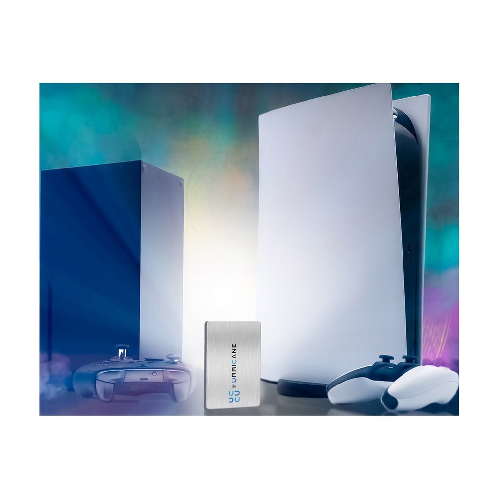 MD25U3 silver Hurricane 1TB 2.5 Zoll Externe tragbare Festplatte USB 3.0 External HDD Mobile Speicherplatte für Fotos smart TV PC Laptop Computer ps4 ps5 Xbox kompatibel mit Windows Mac OS Linux