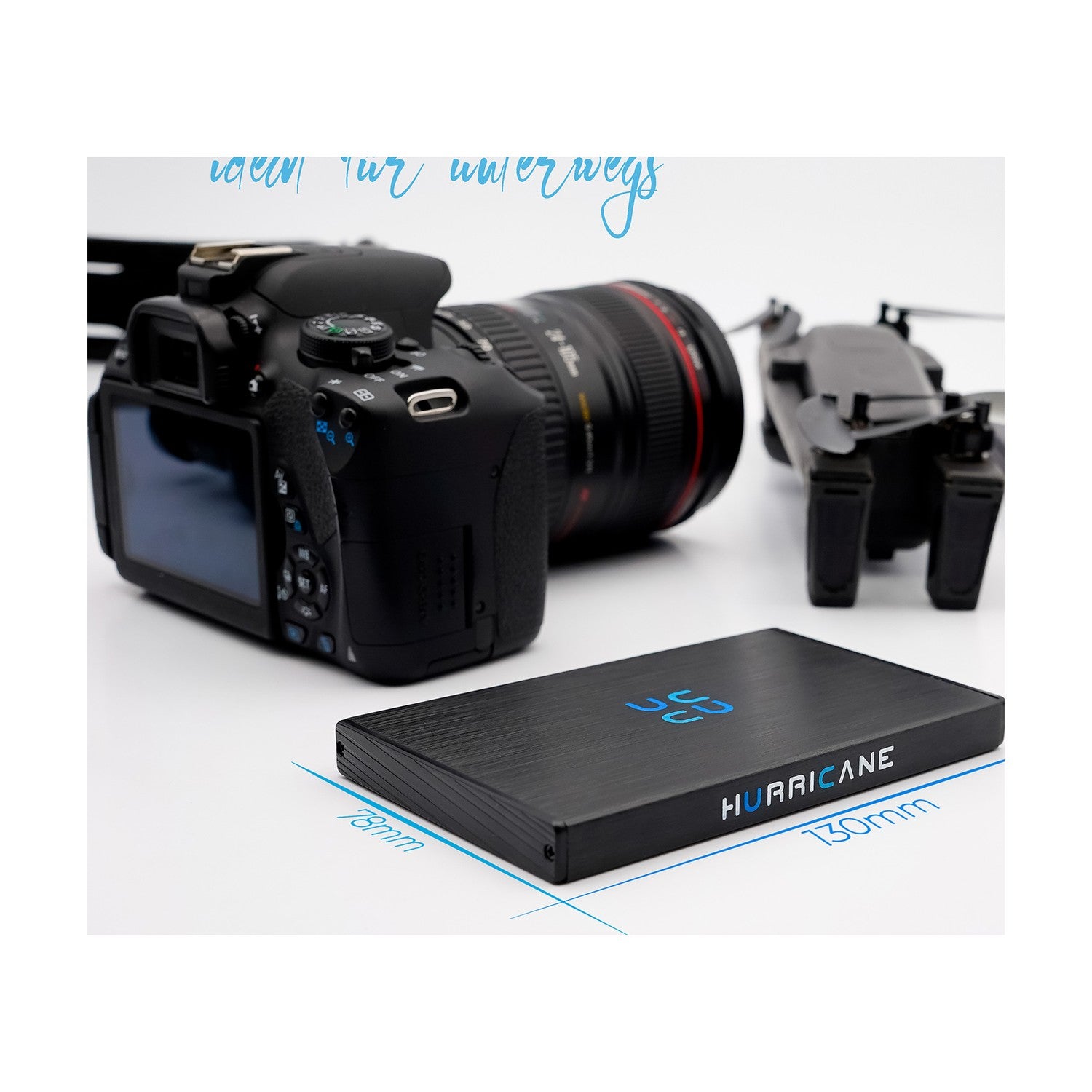 HURRICANE GD25612C Externe Festplatte 500GB 2,5" USB-C Windows, Mac, Linux