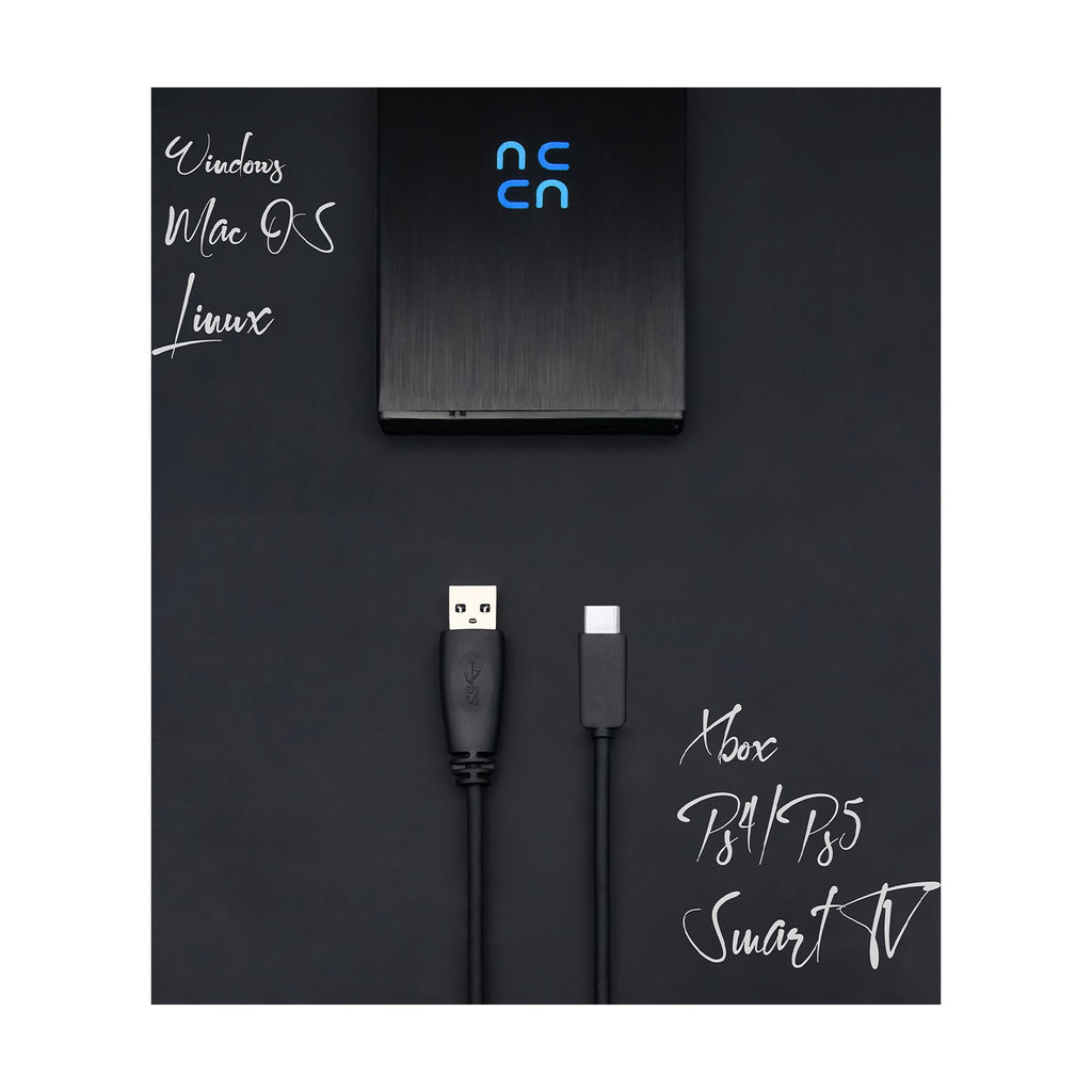 HURRICANE GD25612C Externe Festplatte 750GB 2,5" USB-C Windows, Mac, Linux