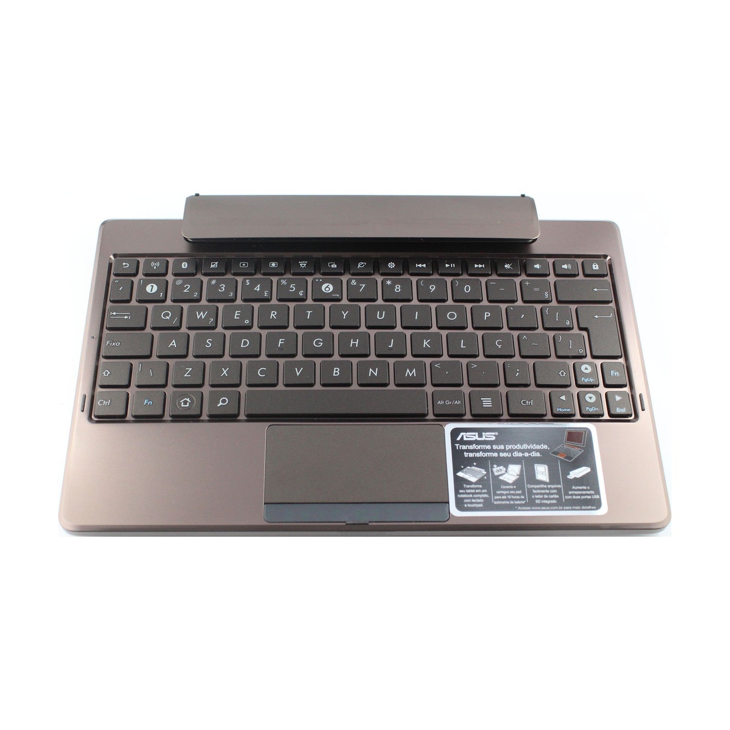 Asus EP TastaturDock für EeePad TF101 mit deutschem Tastaturaufkleber, braun