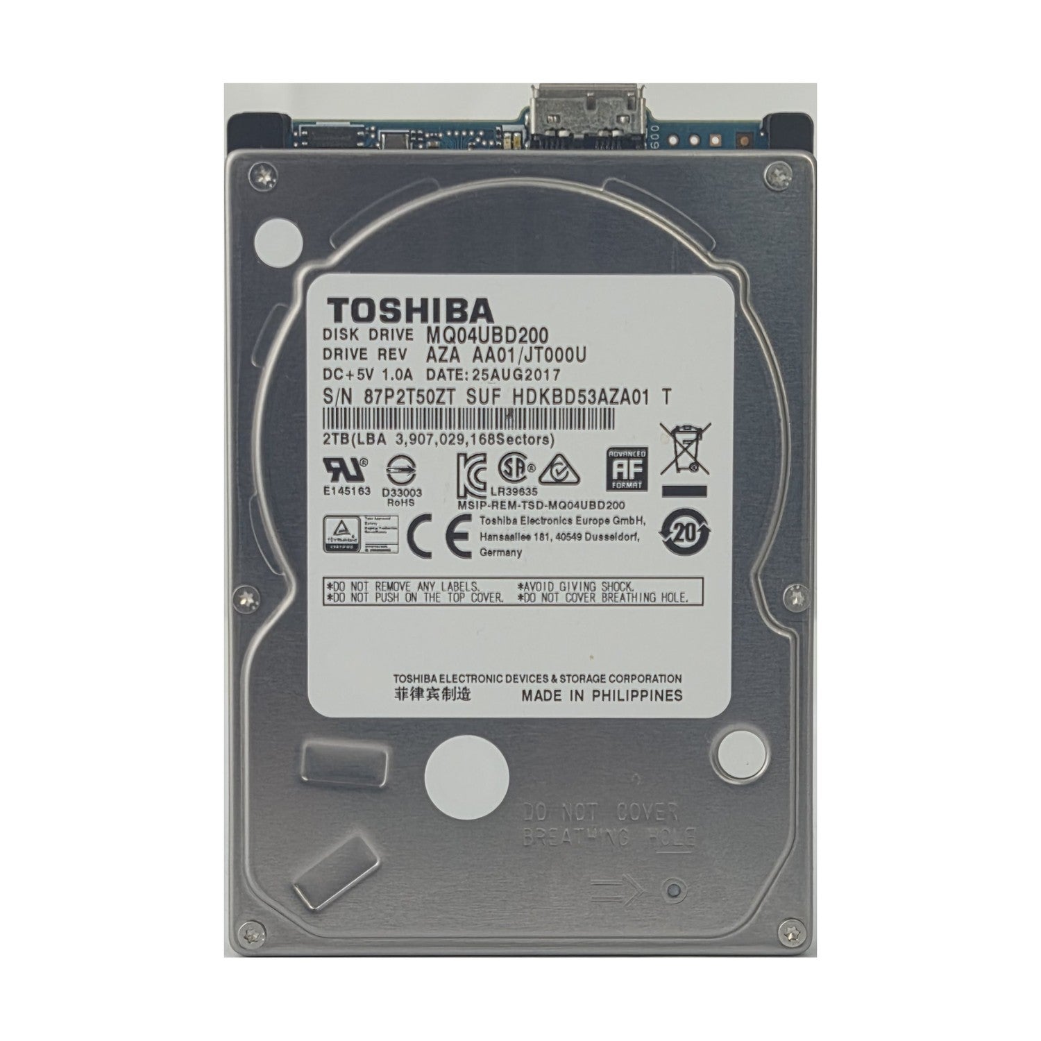 Toshiba 2 TB USB 3.0 Festplatte 5400RPM 8MB MQ04UBD200