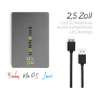 MD25U3 grau Hurricane 1TB 2.5 Zoll Externe tragbare Festplatte USB 3.0 External HDD Mobile Speicherplatte für Fotos smart TV PC Laptop Computer ps4 ps5 Xbox kompatibel mit Windows Mac OS Linux