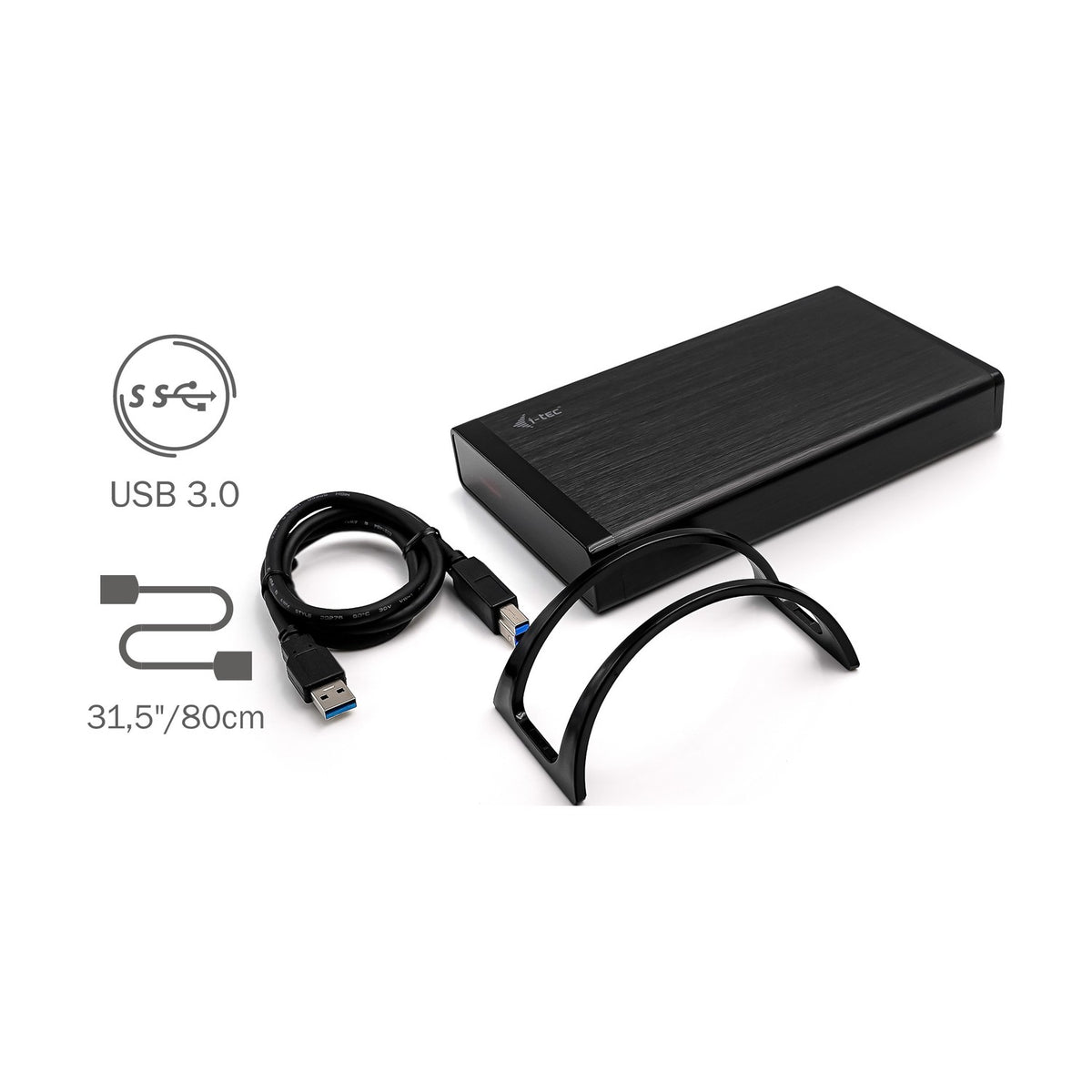 i-Tec 250GB 3.5" externe Festplatte USB 3.0, 16MB Cache, MYSAFE35U401 - schwarz