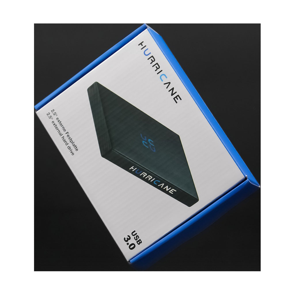 Hurricane GD25612 Externe Festplatte 500GB 2,5" USB 3.0 PC Mac PS4 PS5 Xbox TV