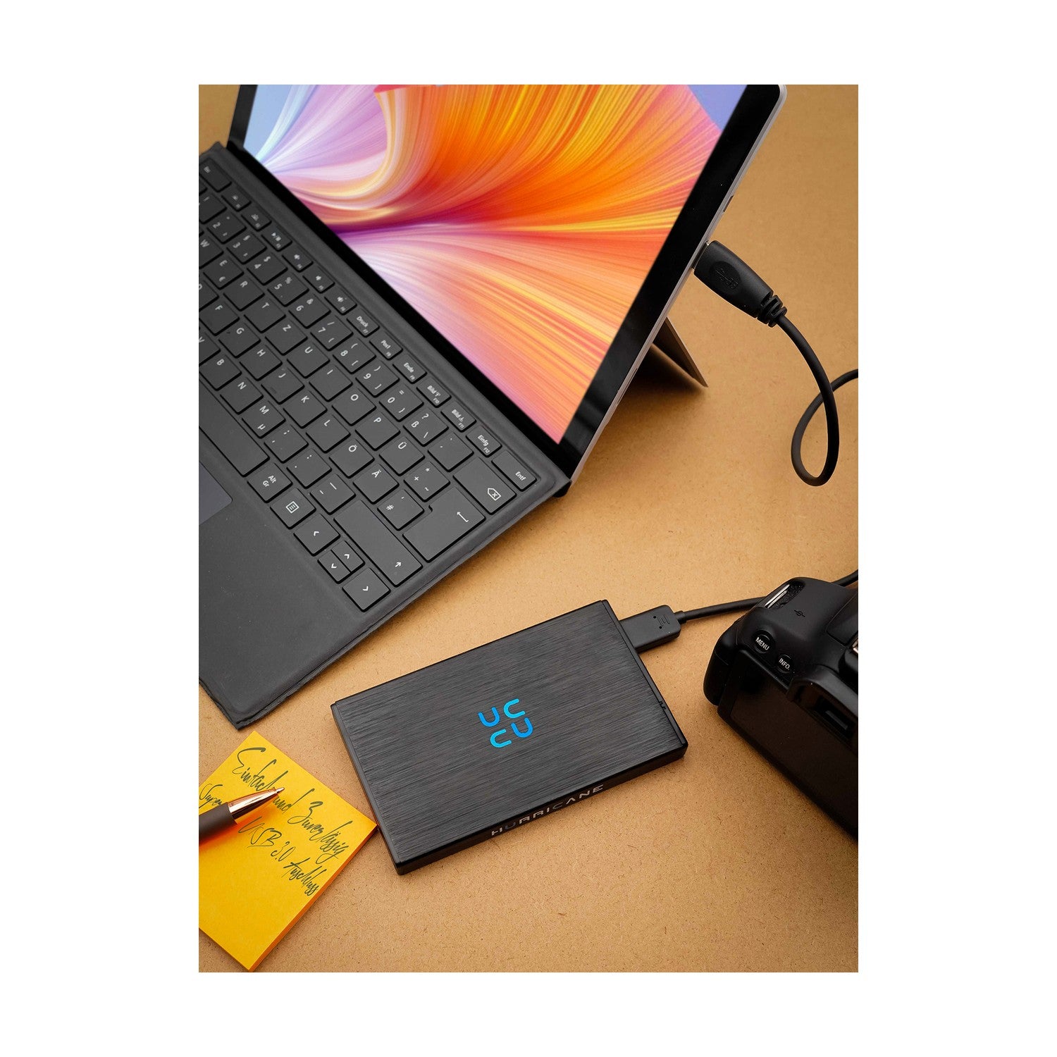 Hurricane GD25612 Externe Festplatte 1TB, 2,5" USB 3.0 PC Mac TV PS4 PS5 Xbox