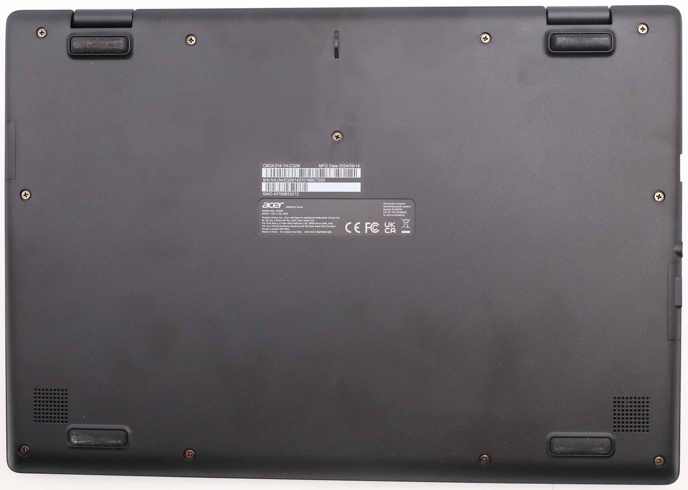 Acer Chromebook 14 CBOA314-1H-C32M Celeron N4500 4GB RAM128GB Flash DE