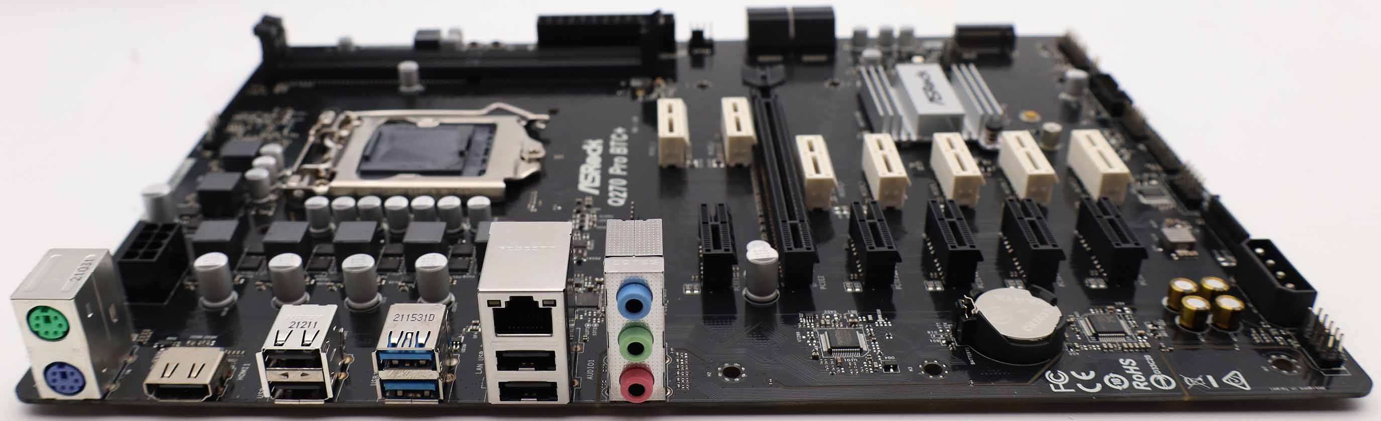ASRock Q270 PRO BTC+ 90-MXBHM0-A0UAYZ Schwarz OHNE I/O Shield
